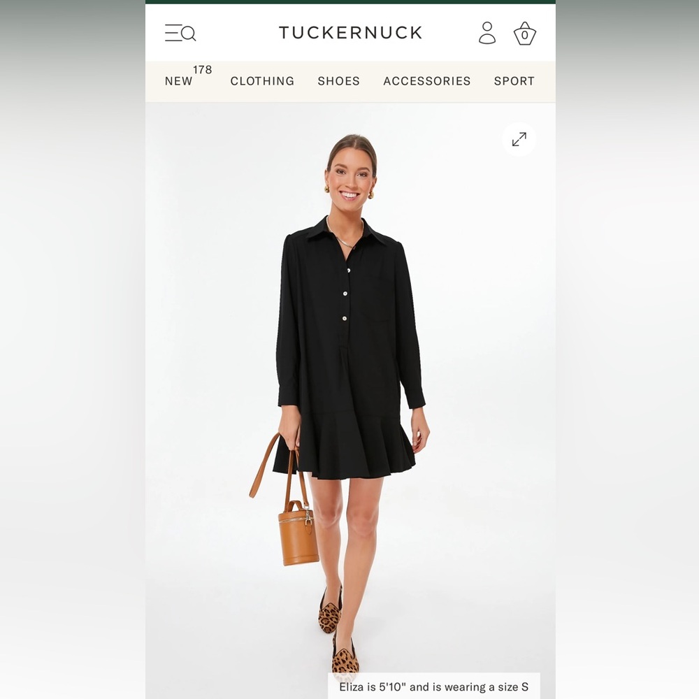 Brand new - still in package. Black Tuckernuck Callahan shirt dress